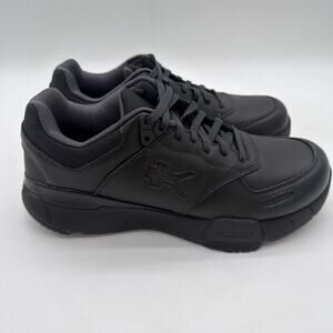 Kuru Kinetic 2 Anti Slip Plantar Fasciitis Leather Work Black Sneakers NWOB 9.5